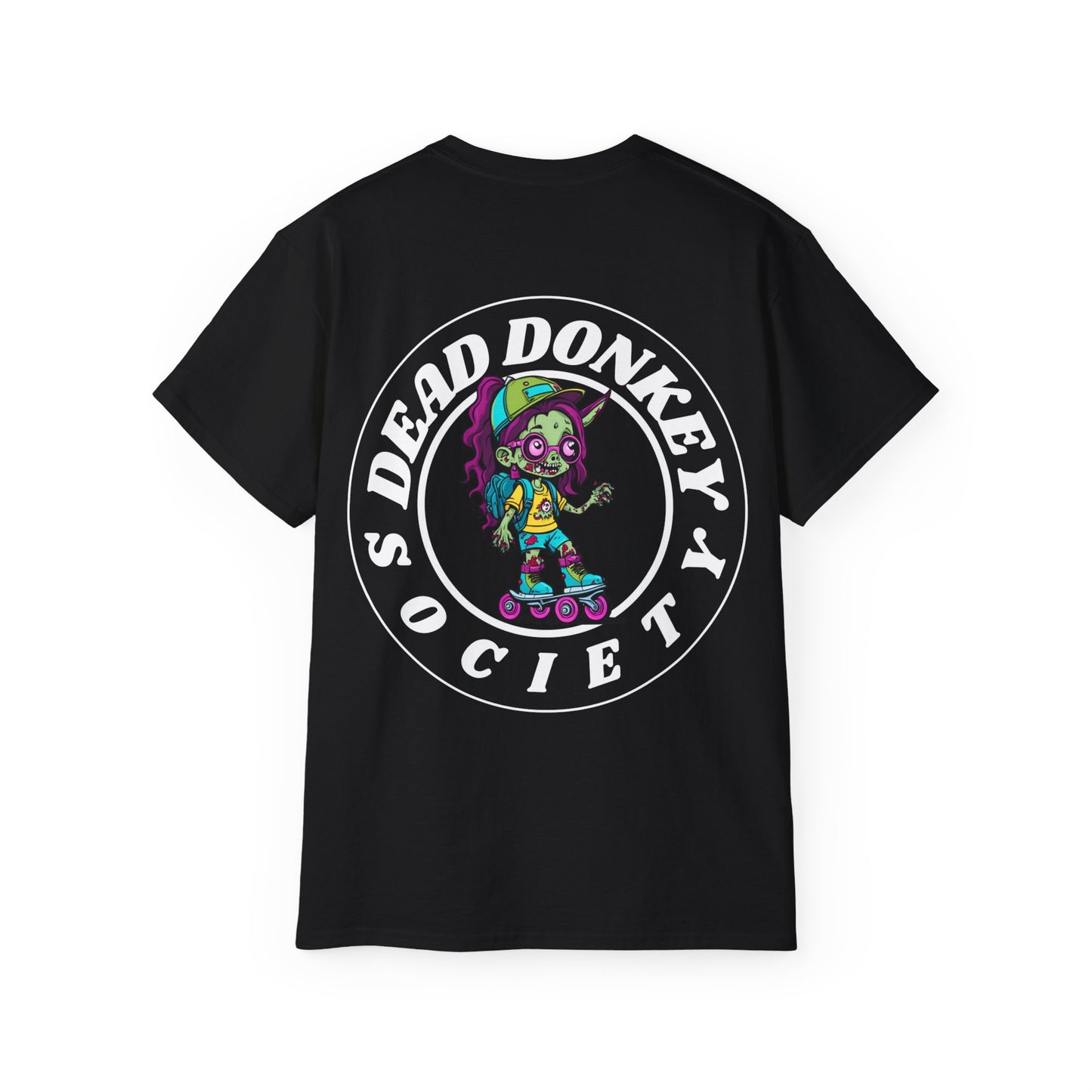 Roller Girl Round Logo Black Tee